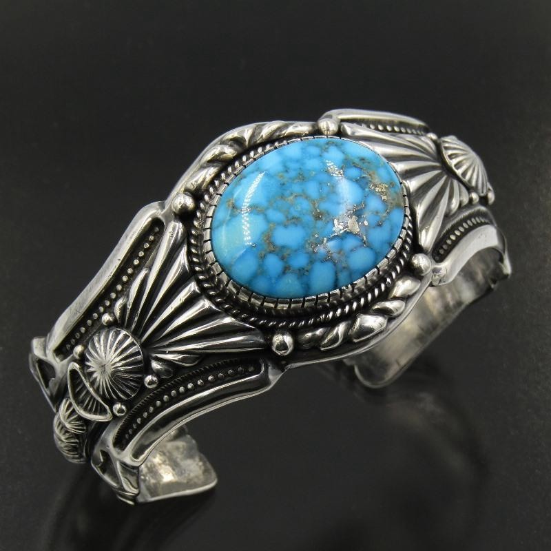 美品 Harry H Begay ナバホ族 バングル キングマン ターコイズ