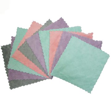 月陽超值10入23X23雙面加厚超細纖維珊瑚絨雙層不卡油抹布洗碗巾擦車巾(232310)