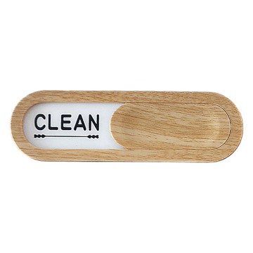 Ju and Ji 洗碗機滑動式磁性指示牌 橢圓形  橡木  1個