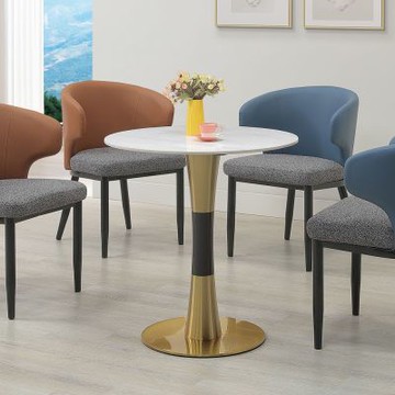 Boden-凱琳2.3尺岩板圓型餐桌/小圓桌/休閒桌/商業洽談桌/商務桌-70x70x75cm