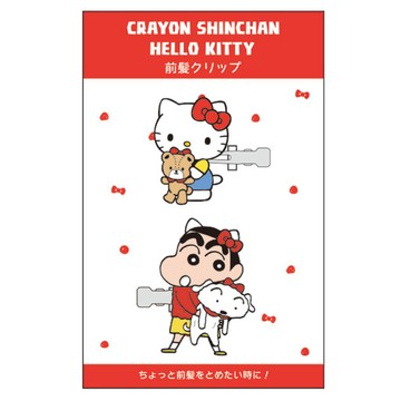 SAN-X 日本Toshin Pack三麗鷗Sanrio凱蒂貓Hello Kitty泰迪熊&蠟筆小新野原小白聯名髮夾