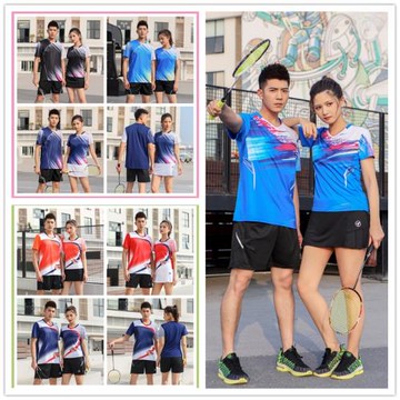 羽毛球服套裝排汗快干透氣短袖運動網球男女乒乓球衣比賽服玉宇帆
