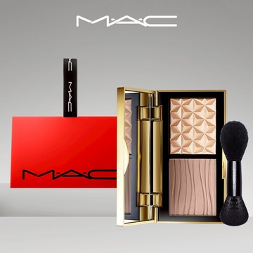 【MAC】[🎁1+1 ] 口袋雙色修容打亮盤  享迷你雙頭刷 生日禮物 好友 女友 交換禮物