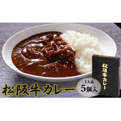 ふるさと納税 泉南市 松阪牛カレー　角切り牛肉を100%使用　レトルト　1人前(200g)×5箱セット