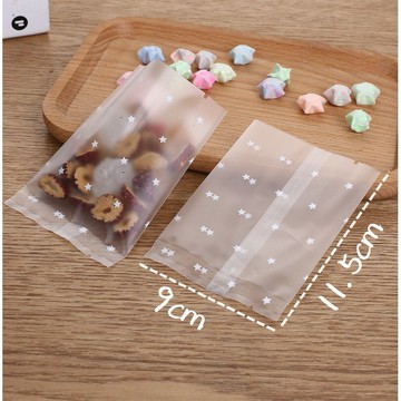 【嚴選&現貨 9*11.5cm/ 100入】滿天星磨砂封口袋 烘焙餅乾袋 機封袋  牛軋餅袋 手工皂袋