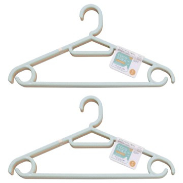 KOKUBO 小久保 多用途智慧衣架5件組 日本製 39.5 x 19.5cm  2組  紫色 + 橘色 + 白色 + 藍色