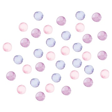 WA WALL ART 無痕設計壁貼 防水PVC 圓點 + 點點 + 紫色 + 幾何 FX-F266 3張  粉色 + 紫色 + 藍色  30 x 20cm