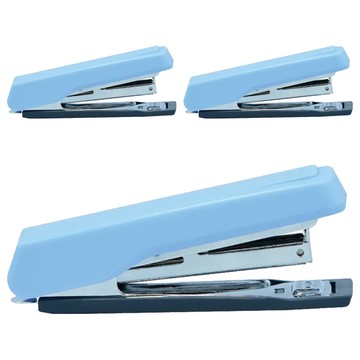 PLUS 普樂士 好好訂10號訂書機 ST-010ETWI 藍色 輕巧耐用 辦公必備  3個