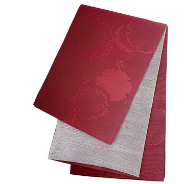 女性 腰封 和服腰帶 小袋帯 半幅帯 日本製 紅 漸層 20