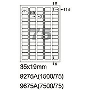 【文具通】9675A影印自黏標籤貼紙75格切圓角35x19mm 100入 P1410397【領券滿額再折千7/31止】