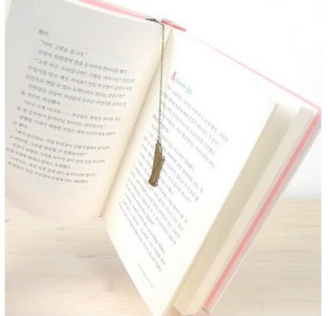 豎琴 銅 書籤 復古 音樂家