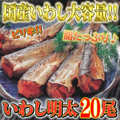 ふるさと納税 岡垣町 ピリ辛いわし明太20尾(岡垣町)