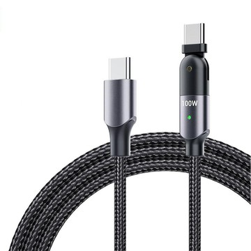 SIKAI｜ USB Type-C 旋轉彎頭 PD 數據線(100W)(1.2M)