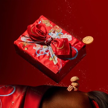 【DOZO嚴選】詩特莉-春舞之錦(餅乾款)－原木風呂敷禮盒 x20盒/組