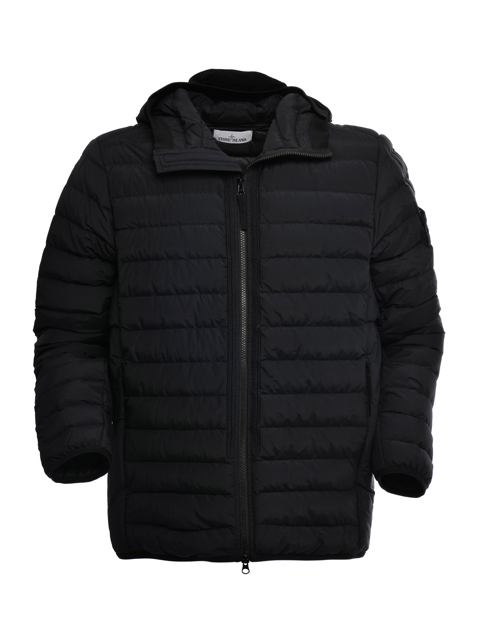 Stone Island Light Down Jacket In Stretch Nylon