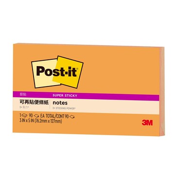 3M 狠黏便條紙(3"x5") 655S 06252-234