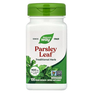 Nature's Way, 歐芹葉，100 粒全素膠囊（每粒膠囊 450 毫克）