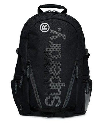 Superdry Men's Men's Hexline Tech Tarp Backpack Black - Size: 1SIZE