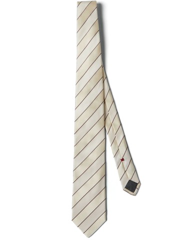 Brunello Cucinelli - striped silk tie - men - Silk - One Size - Neutrals