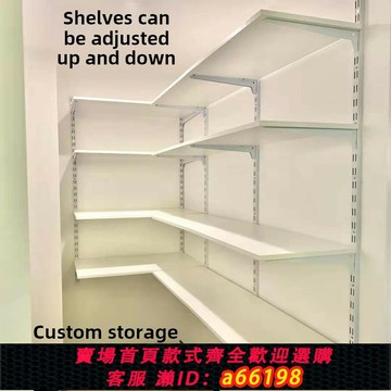 【台灣公司 可開發票】定制壁掛式儲物架壁掛式壁掛式可調隔板書架商業壁掛式壁掛式書架鞋架袋架
