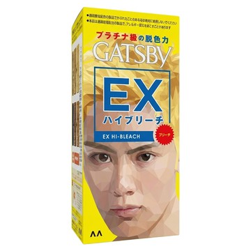 GATSBy 台灣公司貨 無敵顯色漂色劑 粉劑18g + 液劑70ml + 霜劑35g  極限白金  1盒