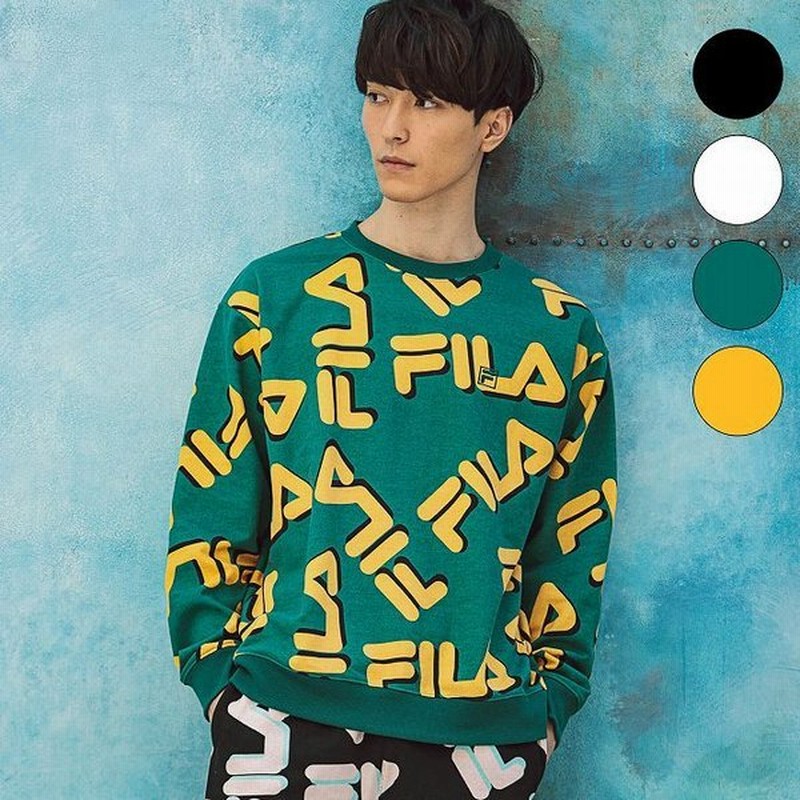 Fila フィラ 総柄トレーナー 長袖 カットソー メンズ かっこいい おしゃれ ブランド 通販 Lineポイント最大0 5 Get Lineショッピング