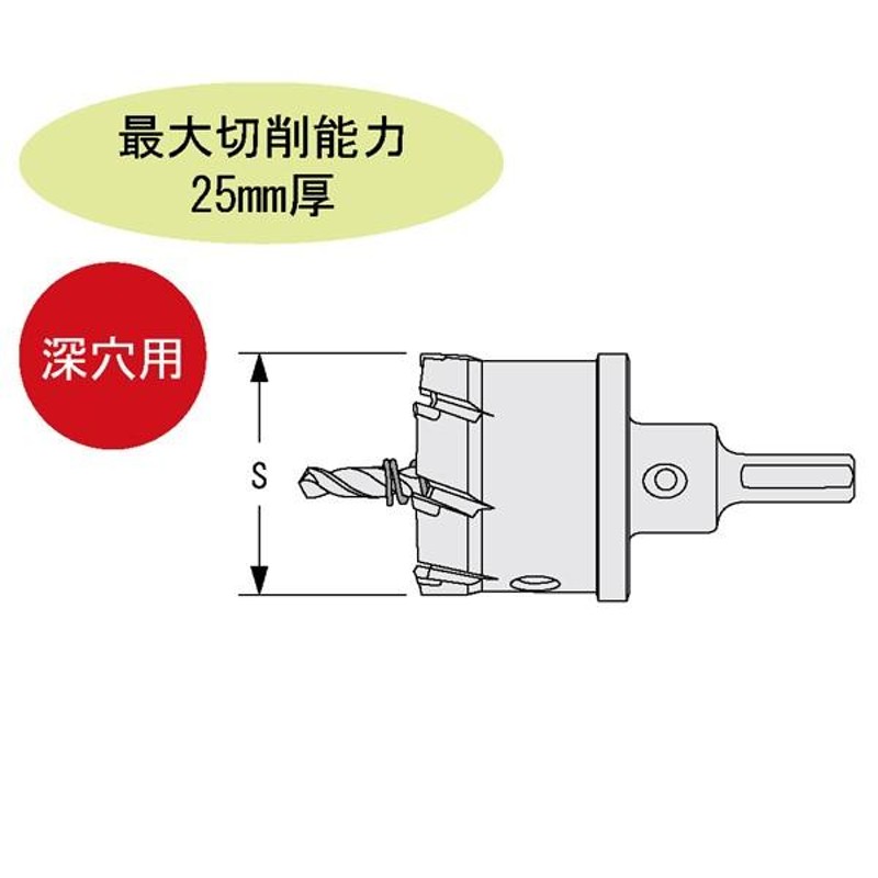 スチールコア 90mm コアドリル スチールコア深穴用 ステンレス/鉄板