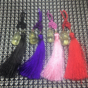 天然黃水晶貔貅汽車鑰匙扣男士腰掛創意電瓶車女款包掛件高檔流蘇