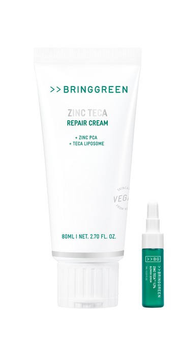 BRINGGREEN Zinc Teca Repair Cream 80ml Set (+Zinc Teca Serum 7ml)
