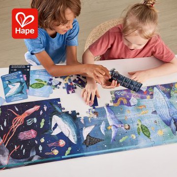 德國Hape 海洋世界夜光拼圖