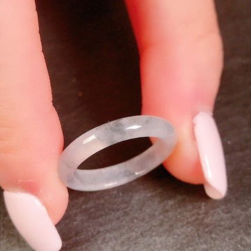 冰種烏雞翡翠戒指戒圈 | 國際11.5圍 | 天然緬甸玉翡翠A貨 | 送禮