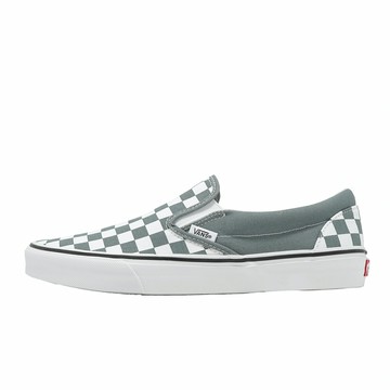 Vans 休閒鞋 Classic Slip-On 男鞋 女鞋 灰 白 棋盤格 懶人鞋 VN000DAHRV2