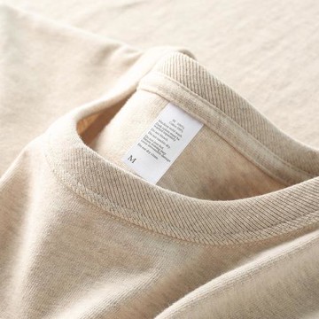 300g重磅純色短袖T恤 奶茶色砂灰色純棉磨毛寬松厚實上衣男女同款