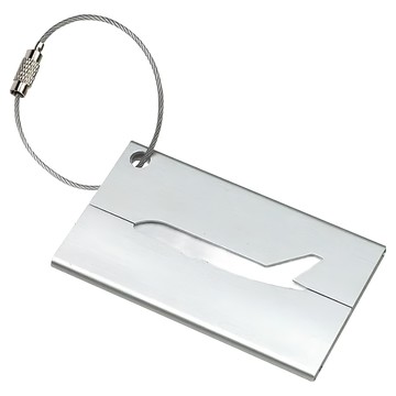Reflects 質感行李吊牌 鋁製  掛牌7.5 x 4.5 x 0.5cm 圓環直徑5cm  飛機銀
