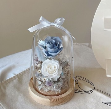 【永生玻璃花盅】情人節 生日禮物 永生花 玻璃盅罩 永生玻璃花盅