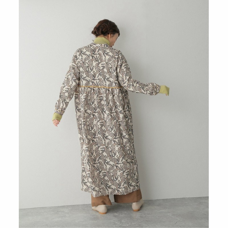 レディース ジャーナルスタンダード レリューム ペイズリープリントパイピングワンピース ブラウン フリー 通販 Lineポイント最大get Lineショッピング