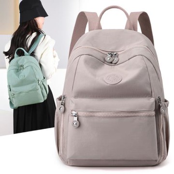 雙肩包女2024新款小背包牛津布帆布女士百搭時尚休閑書包輕便防水