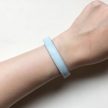 怪奇手環_雙面雙色_薄荷綠搭原皮