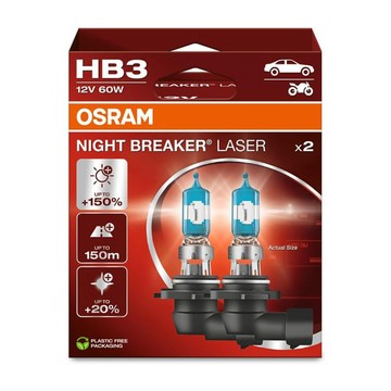 OSRAM Night Breaker Laser 雷射星鑽 耐激光 HB3/9005 +150%(大燈.遠燈.霧燈)燈泡