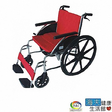 安愛 機械式輪椅 未滅菌 海夫健康生活館 康復 F17-1661無背折可拆腳輪椅