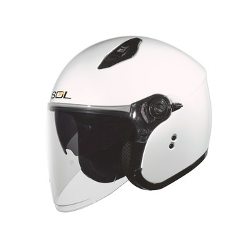 【專為小頭圍設計】SOL SO-12 逐光者 珍珠白粉  3/4罩安全帽