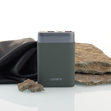 omars炫彩系行動電源 有標示Wh PD20W+QC3.0快充 10000mAh-黯夜黑