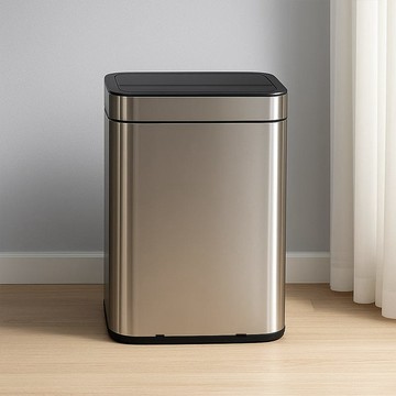 60L不鏽鋼雙開除臭炫光感應垃圾桶 ELPH248DU