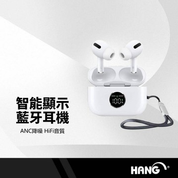 HANG W01 智能顯示藍牙耳機 ANC主動降噪 藍牙5.3 無線充電 HiFi音質 音畫同步 高清通話 入耳式耳機
