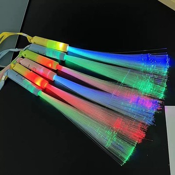 ✨臺灣出貨✨七彩光纖熒光棒LED閃光棒發光手捧光纖燈棒演唱會KTV活動助威道具