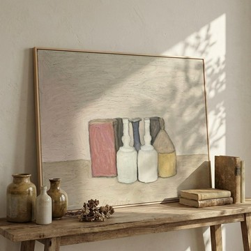 【藝術掛畫】Giorgio Morandi 莫蘭迪 - No.9- 靜物/大地色