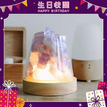 權力Ｘ守護【Montagne】富士款水晶擴香燈 紫水晶｜贈薰衣草精油 療癒 好友 同事 生日禮 送上祝福 開啟新生活 好運