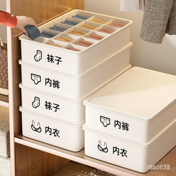 還不晚今日爆推內衣收納盒塑料 放內褲襪子文胸分格整理箱 宿捨收納神器三閤一 HH6R YR2D