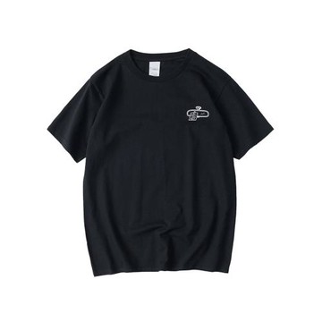 夏季后視鏡英文字母DON'T LOOK BACK不要回頭看文字短袖純棉t恤衫