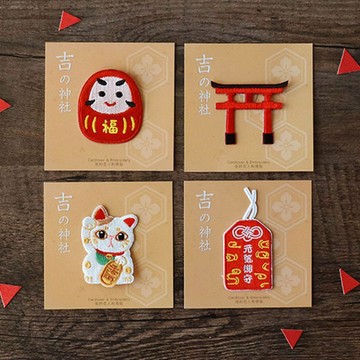 ⭐臺灣出貨🌈免運⭐日系吉祥物刺繡布貼個性T恤鞋帽手機殼裝飾貼可愛圖案自粘貼補丁【可開票】